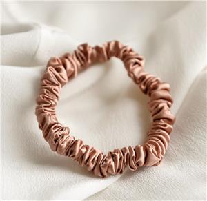 Копринени щипки за коса Аксесоари за коса от плат, едноцветна гумена лента Сатенени щипки за коса