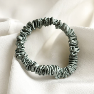 Копринени щипки за коса Аксесоари за коса от плат, едноцветна гумена лента Сатенени щипки за коса