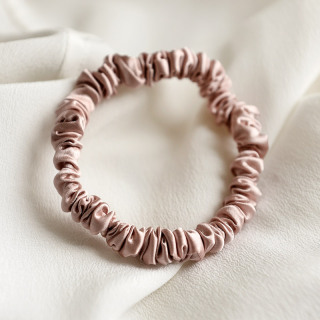 Копринени щипки за коса Аксесоари за коса от плат, едноцветна гумена лента Сатенени щипки за коса