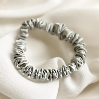 Копринени щипки за коса Аксесоари за коса от плат, едноцветна гумена лента Сатенени щипки за коса