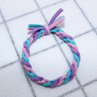 Европа и Съединените щати Плетене Гривна с вратовръзка за коса, ръчно изработени съвпадащи цветове, въртящ се възел, детски, детски ленти за коса