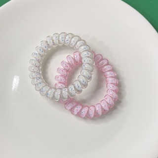 Телефонна линия, примка за коса, отпечатано въже за коса Жените не нараняват косата Гумена лента, еластично безследно въже за глава