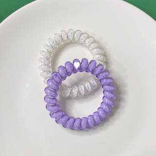 Телефонна линия, примка за коса, отпечатано въже за коса Жените не нараняват косата Гумена лента, еластично безследно въже за глава