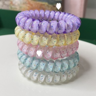 Puhelinlinja hiussilmukan painatus hiusköysi Naiset eivät satuta hiuksia Kuminauha joustava jäljitön pääköysi