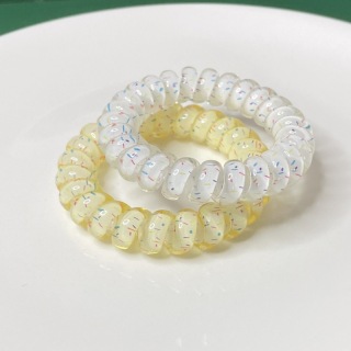 Телефонна линия, примка за коса, отпечатано въже за коса Жените не нараняват косата Гумена лента, еластично безследно въже за глава