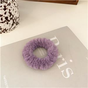 Elastici per capelli in peluche semplici color caramello dal design autunnale e invernale per donne e ragazze, fermagli per capelli in pelliccia alta elastica, porta coda di cavallo