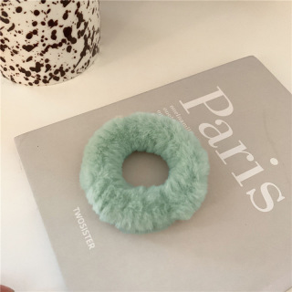 Elastici per capelli in peluche semplici color caramello dal design autunnale e invernale per donne e ragazze, fermagli per capelli in pelliccia alta elastica, porta coda di cavallo