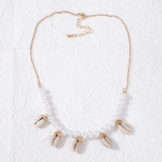 بوهو نمط الفيروز الطبيعي الخرز مطرز شل قلادة المرأة العصرية شل المختنق قلادة المجوهرات