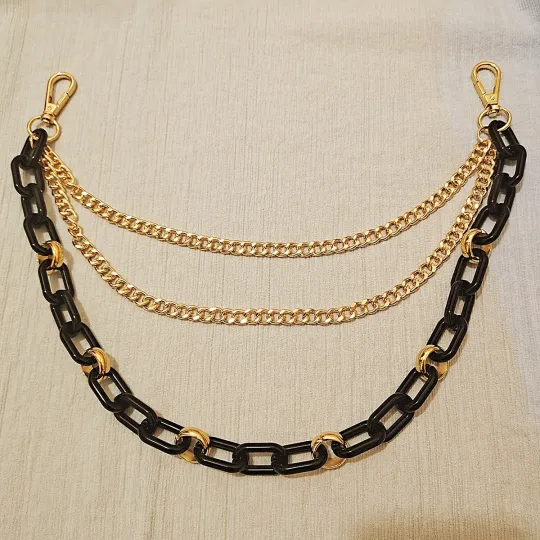 Engros Pocket Chain Menn Kvinner Midje Jeans Bukser Kjede Belte Metall Akryl Klær Tilbehør Mote Kroppssmykker