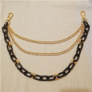 Оптовая продажа, карманная цепочка для мужчин и женщин, пояс для джинсов, брюки, цепочка на пояс, металлические акриловые аксессуары для одежды, модные украшения для тела