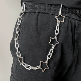 Cincin Rantai Seluar Rekaan Baharu Trend Rantaian Beg Ringkas Punk Hip-Hop Seluar Rantaian Aksesori Jeans
