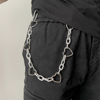 Новый дизайн, цепочка для брюк, кольцо, простая цепочка для сумки, трендовая цепочка для брюк в стиле панк, хип-хоп, джинсовый аксессуар