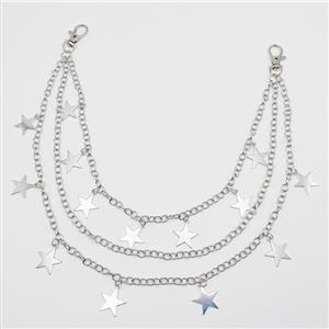 الهيب هوب المألوف الاتجاه متعدد الطبقات ستار قلادة بنطلون سلسلة الخصر سلسلة المجوهرات