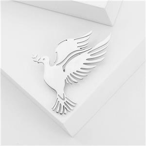 Pobočka Dárek Špendlík do klopy Dove Vlastní klopové Špendlíky Olivový Mír Láska Kov Velkoobchod Bílé zlato Suvenýr Dárek Nerezová ocel Leštěná