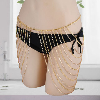Верига за бикини Модна лъскава кристална метална диамантена акрилна сплав Персонализирана верига за тяло с кристали Бижута