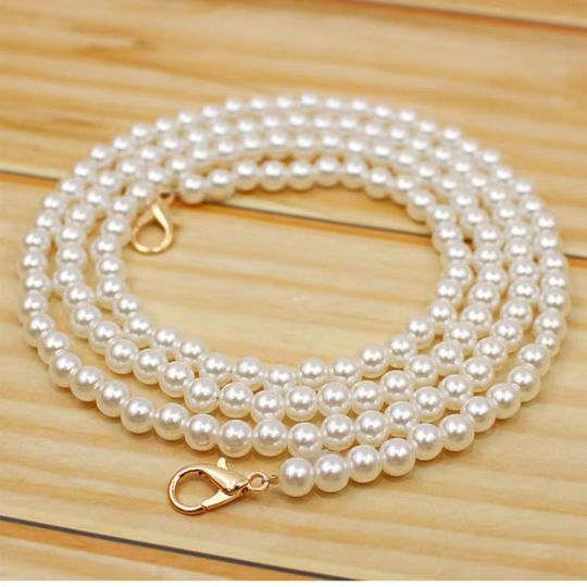 Жемчужная цепочка, жемчужная фурнитура, поясной ремень, стальной плечевой ремень, цепочка на одно плечо для сумки