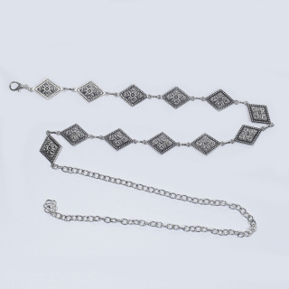 Лидер продаж, новый дизайнерский женский ретро-резной пояс, платье с металлической цепочкой на талии