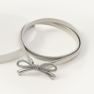 Luxury Lady Dress Skinny WeddingThin Belts Elastic Strength Waist Belt Gold Metal Body Chains Belt for Women Girls