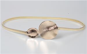 Простой летний металлический пояс, золотой круг, декоративная эластичная поясная цепочка с пряжкой, модная женская цепочка для тела