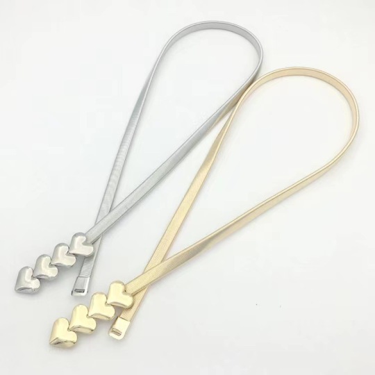 Металлический эластичный пояс с пряжкой в ​​форме сердца и цепочкой на талии, тонкий пояс, модные классические аксессуары для талии для женщин