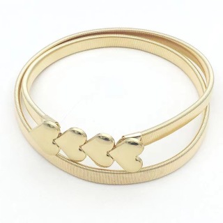 Металлический эластичный пояс с пряжкой в ​​форме сердца и цепочкой на талии, тонкий пояс, модные классические аксессуары для талии для женщин