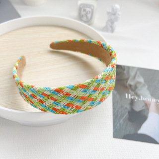 Lafite – cerceau de tête en éponge épaisse, personnalité tendance, tresse d'herbe en mousse, cerceau pour cheveux féminins