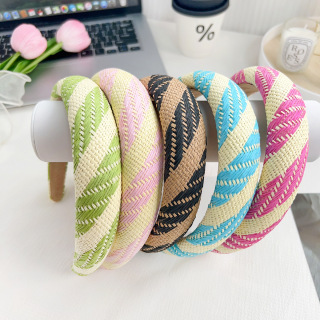 мода Lafite дебел гъба глава обръч личност тенденция пяна трева плитка женска коса обръч