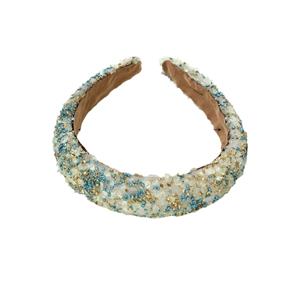 Луксозна диамантена лента за глава Ретро дамски аксесоари за коса със стъклена бормашина, инкрустирана с перли Европейска и американска лента за коса