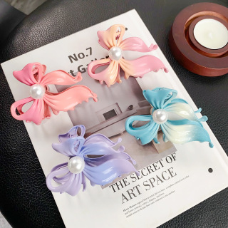 مشبك شعر من سبيكة القوس، مشبك قرش أنيق رائع، إكسسوارات شعر جديدة للنساء