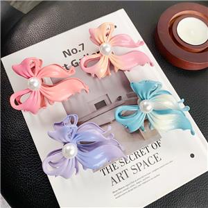 Заколка для волос из сплава с бантом, изысканная элегантная заколка в виде акулы, новые аксессуары для волос для женщин