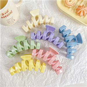 مشبك مصمم على الطراز الفرنسي غير لامع على شكل موجة مجوفة مشبك شعر مشبك حاد إكسسوارات الشعر للنساء