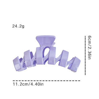 مشبك مصمم على الطراز الفرنسي غير لامع على شكل موجة مجوفة مشبك شعر مشبك حاد إكسسوارات الشعر للنساء