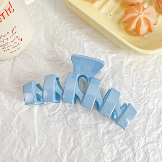 مشبك مصمم على الطراز الفرنسي غير لامع على شكل موجة مجوفة مشبك شعر مشبك حاد إكسسوارات الشعر للنساء