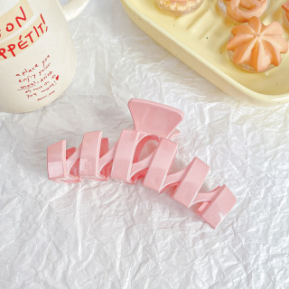 مشبك مصمم على الطراز الفرنسي غير لامع على شكل موجة مجوفة مشبك شعر مشبك حاد إكسسوارات الشعر للنساء