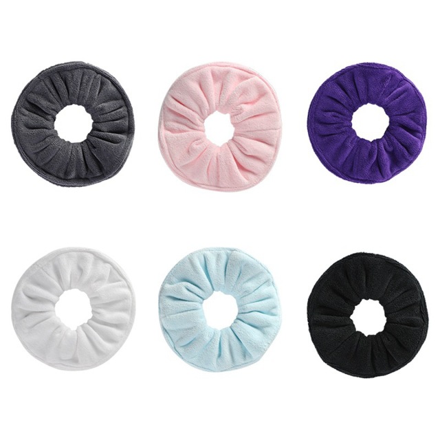 Soft Microfiber Hair Drying Scrunchies Soft Elastic Towel Hair Scrunchies Microfiber Thick Fuzzy Scrunchy Ponytail Holder Hair
