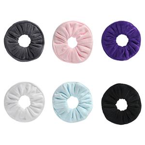 Мягкие резинки для сушки волос из микрофибры Мягкие эластичные полотенца Резинки для волос из микрофибры Толстая нечеткая резинка для волос с держателем для хвоста
