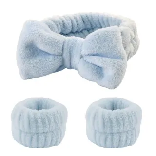 Ensemble 3 pièces bandeau et bracelet pour lavage du visage