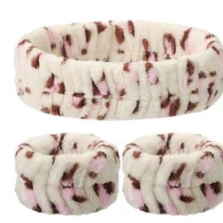 3-teiliges Set mit Gesichtswasch-Stirnband und Armband