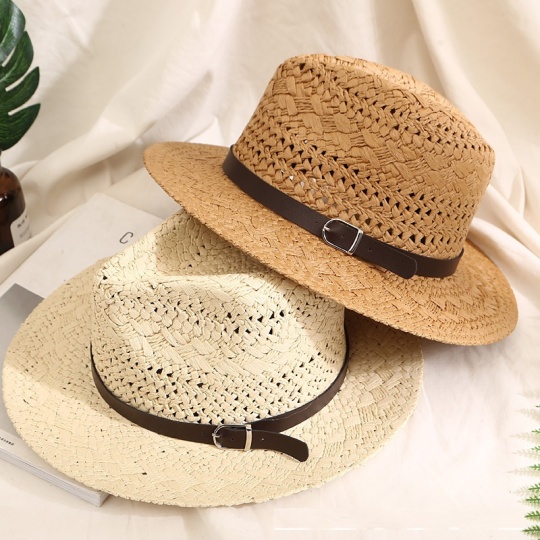 Дизайнерская летняя женская соломенная шляпа-федора на заказ, настоящая бумажная соломенная шляпа, новая коллекция лета 2024