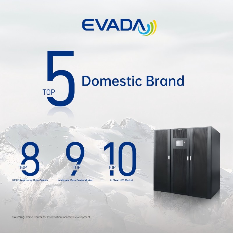 EVADA Secures TOP 5 Position in China's UPS Market According to CCID Reports