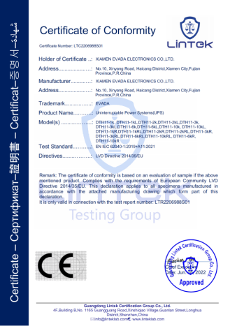 DTH11 LTC2206988S01 LVD-Zertifizierung
