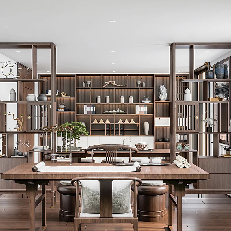 Traditional Chinese Writing Room Bookcase