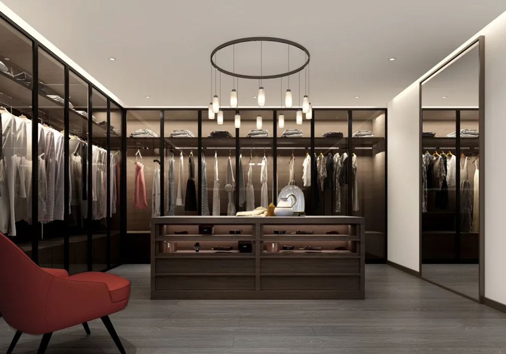 Modern Transparent Walk-in Dressing Room