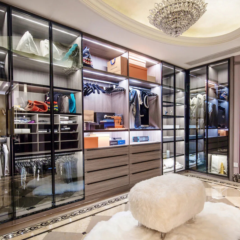 Modern Transparent Walk-in Dressing Room