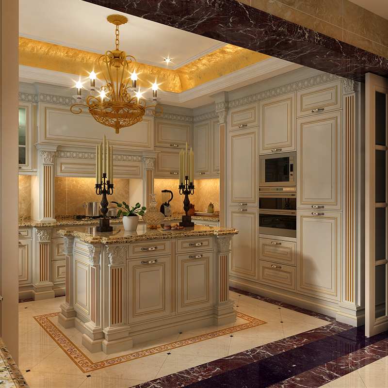 Versailles Series Solid Wood Super Luxury Cabinets