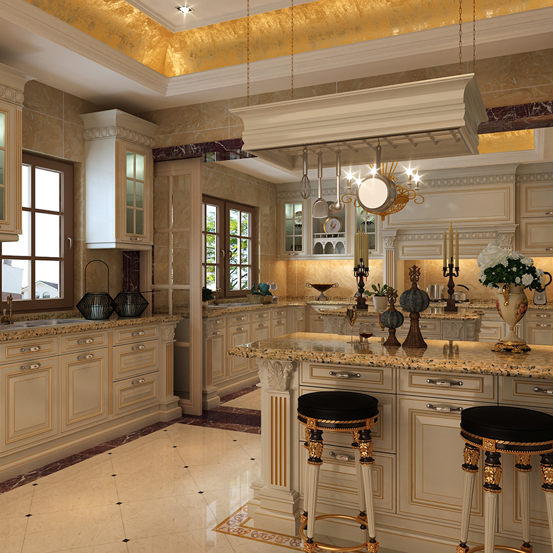 Versailles Series Solid Wood Super Luxury Cabinets