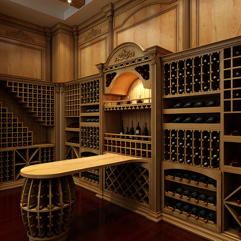 Luxury Solid Wood Wine Cabinet Wine Cellar