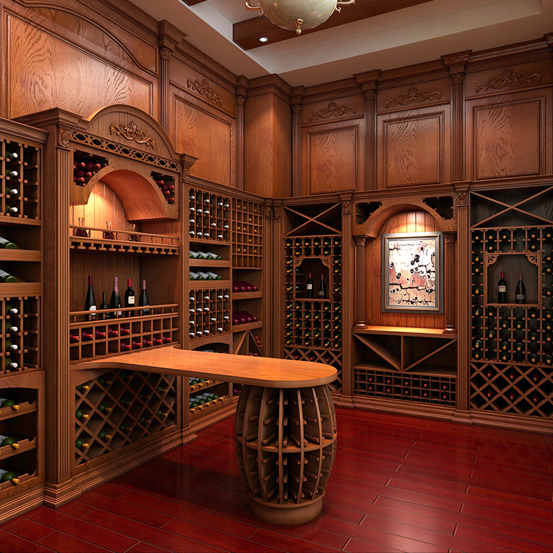 Luxury Solid Wood Wine Cabinet Wine Cellar