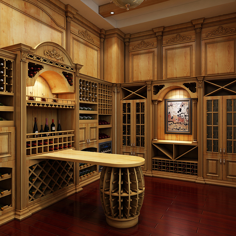 Luxury Solid Wood Wine Cabinet Wine Cellar