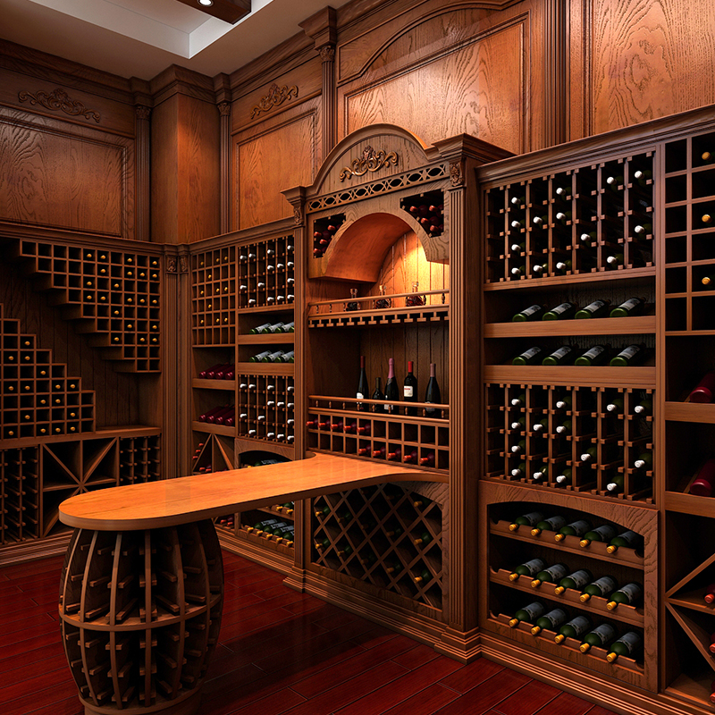 Luxury Solid Wood Wine Cabinet Wine Cellar